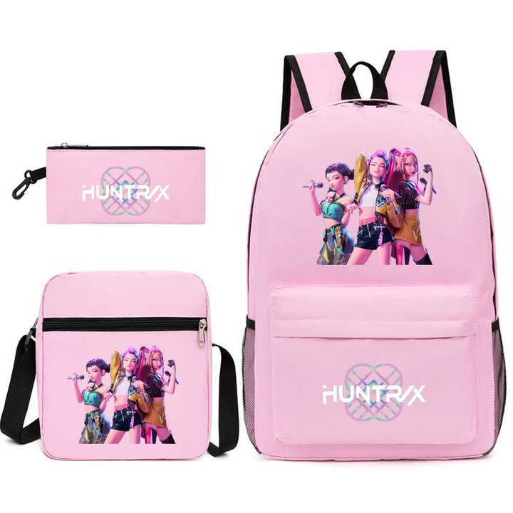Demon Hunter Girl Group Backpack Three-Piece Set