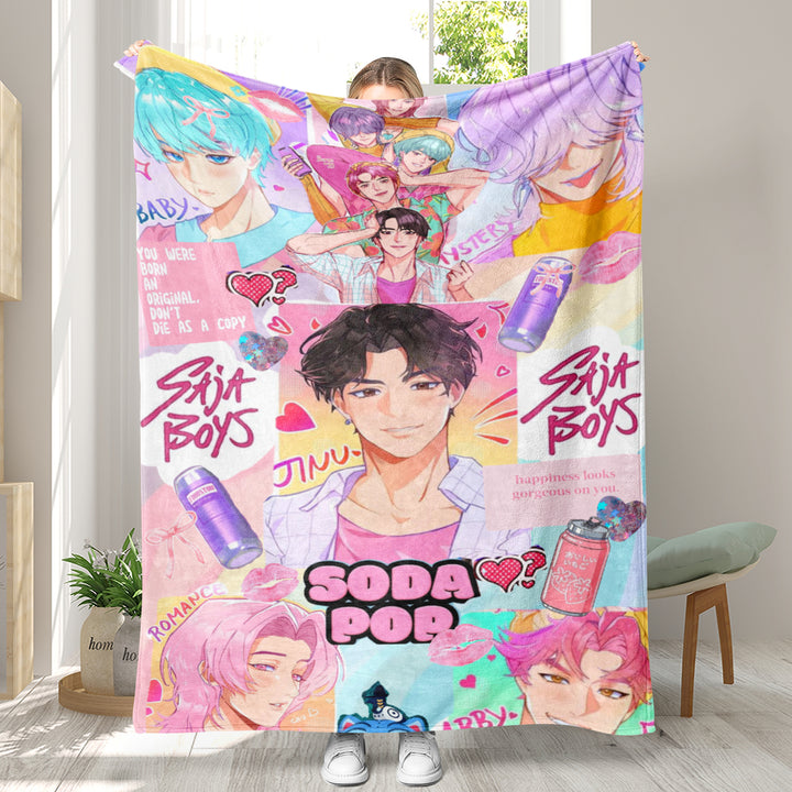 Kpop demon Hunters Throw Blanket soft flannel Blanket