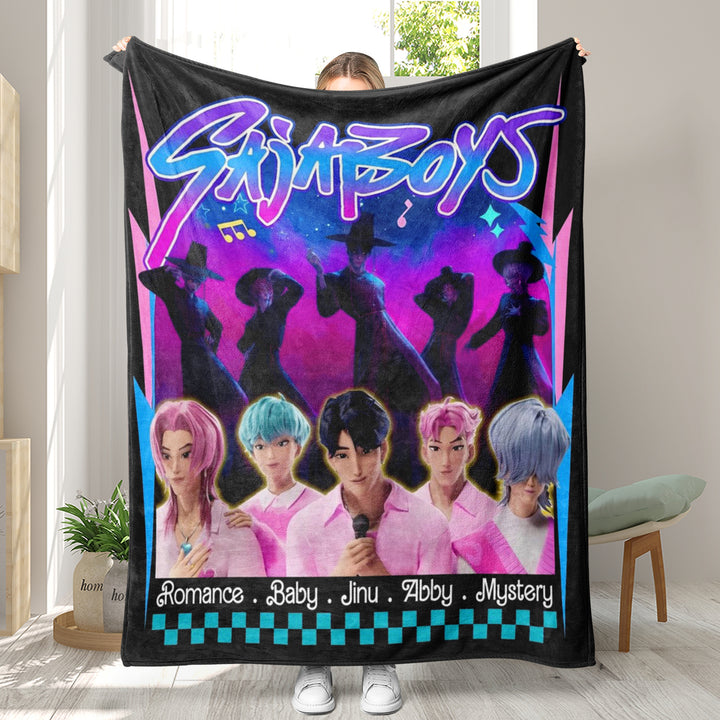 Kpop demon Hunters Throw Blanket soft flannel Blanket
