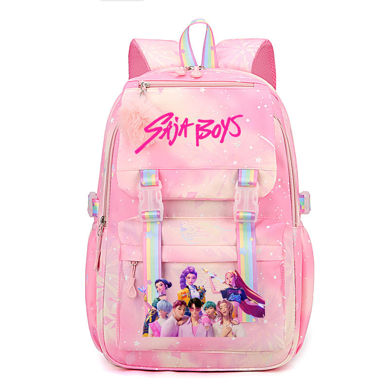 KDH K-pop inspired large-capacity student backpacks-pink