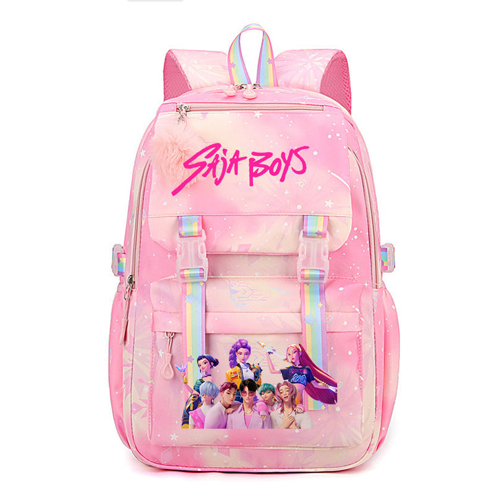 KDH K-pop inspired large-capacity student backpacks-pink