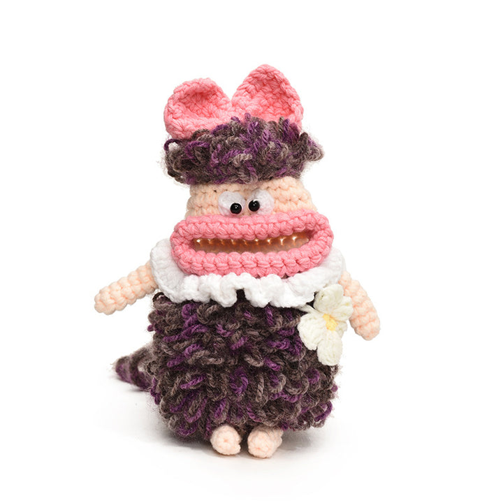 Hand-Crocheted Big Mouth Monster crossbody Bag