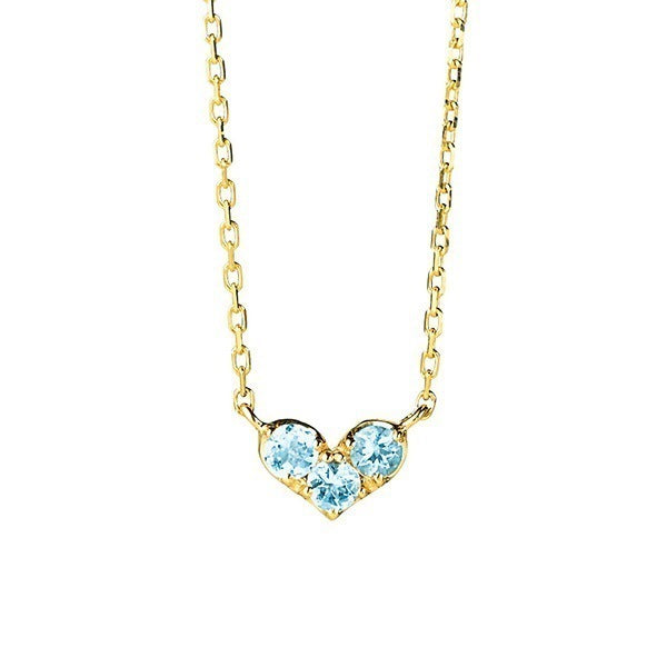 Valentine's Heart diamond gemstone necklace Birthstone Necklace