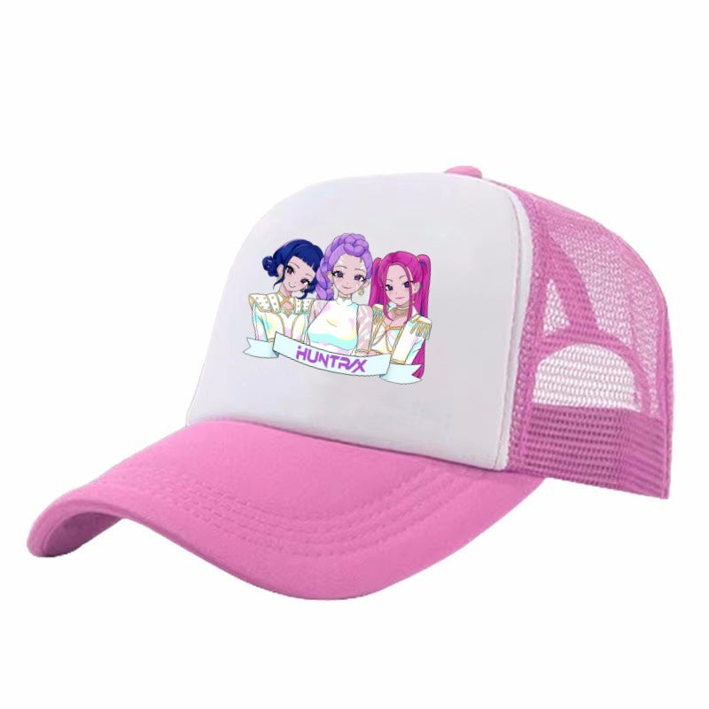 KDH K-pop inspired printed Mesh baseball cap for kids