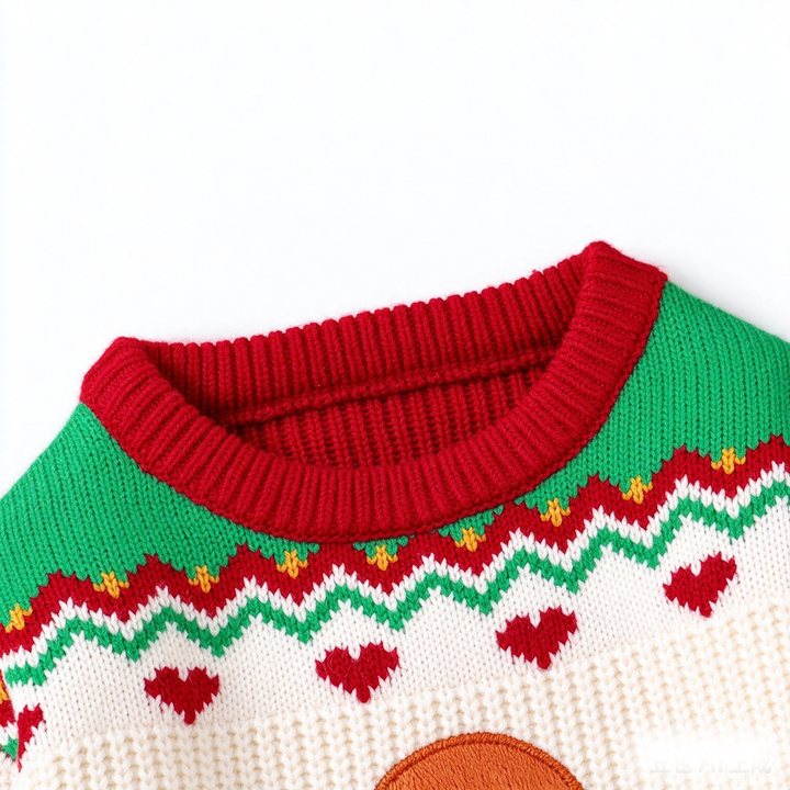 Christmas Gingerbread Man Knit Sweater For Baby
