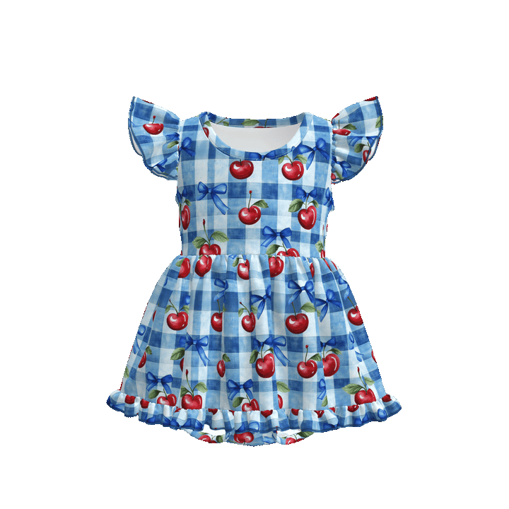 Baby Girls 4th of July Patriotic dress romper