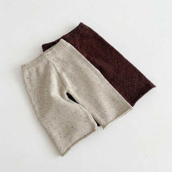Girls Flecked Pullover Geometric Jacquard Sweater &amp; Matching Knit Pants Outfits