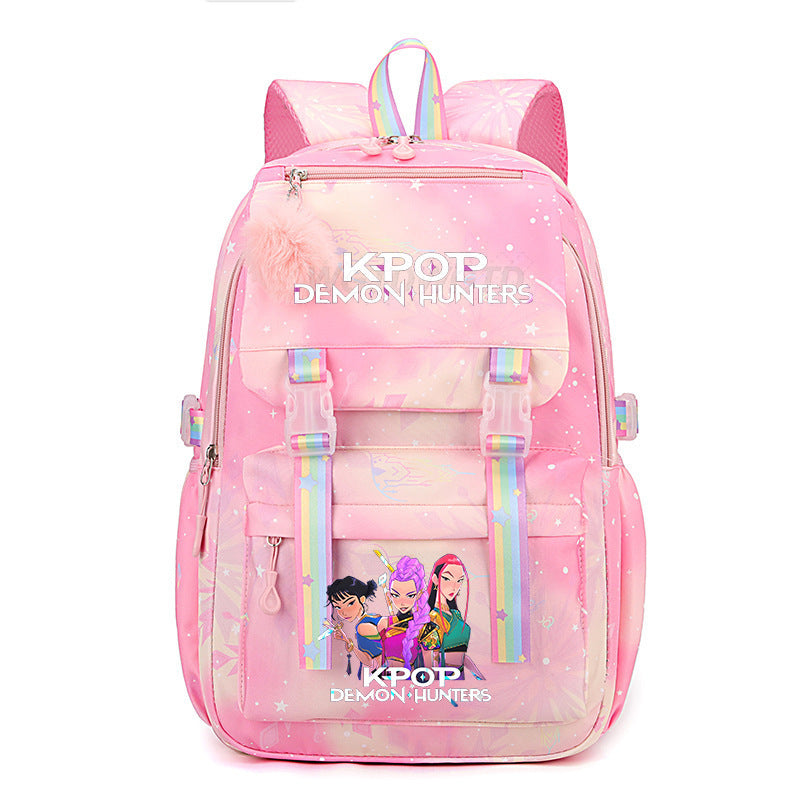KDH K-pop inspired large-capacity student backpacks-pink