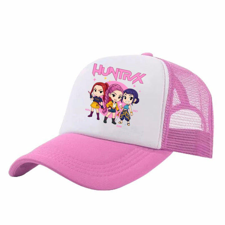 KDH K-pop inspired printed Mesh baseball cap for kids