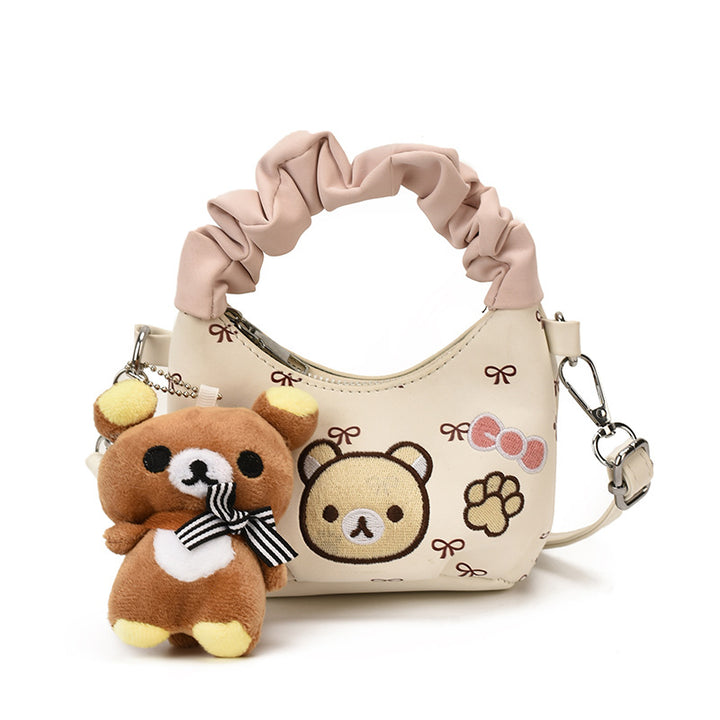 Cute Cartoon Bear Embroidered Handbag Crossbody bag for Girls