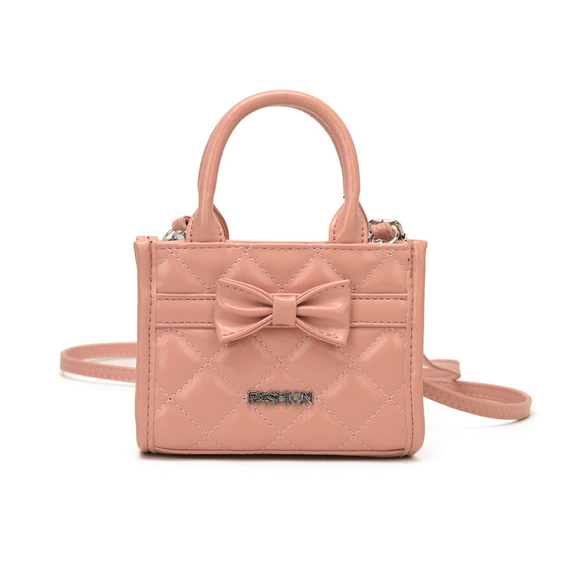Quilted Bow Mini Handbag Crossbody Bag