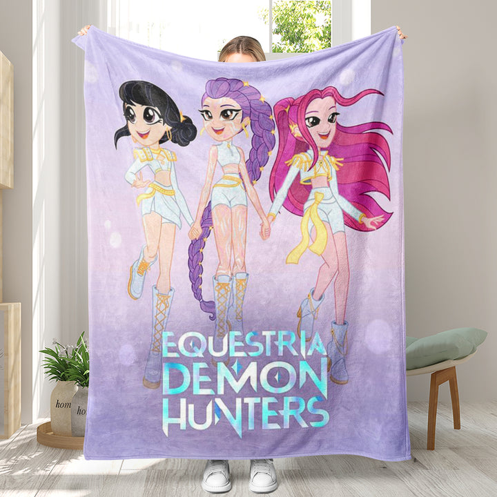 Kpop demon Hunters Throw Blanket soft flannel Blanket