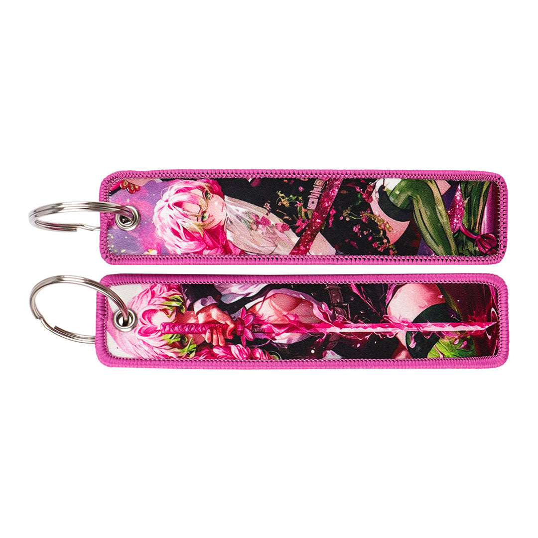 Demon Slayer Woven Label Fabrics keychain bag pendant