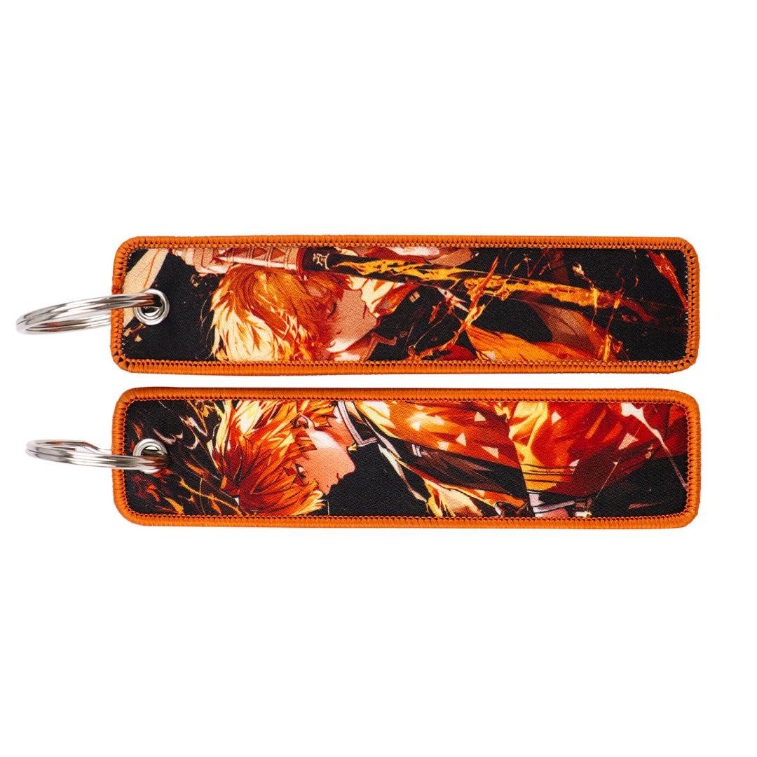 Demon Slayer Woven Label Fabrics keychain bag pendant