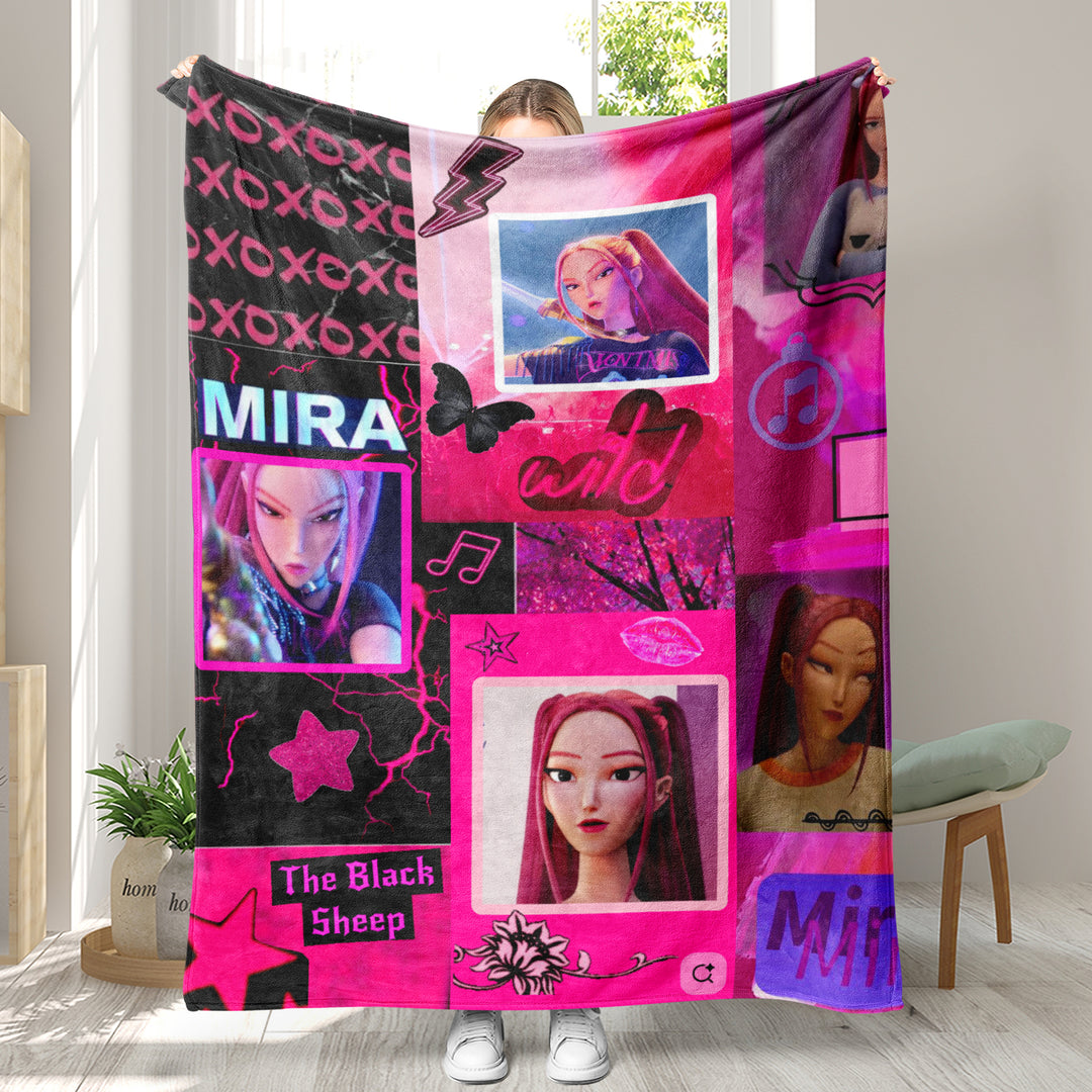Kpop demon Hunters Throw Blanket soft flannel Blanket
