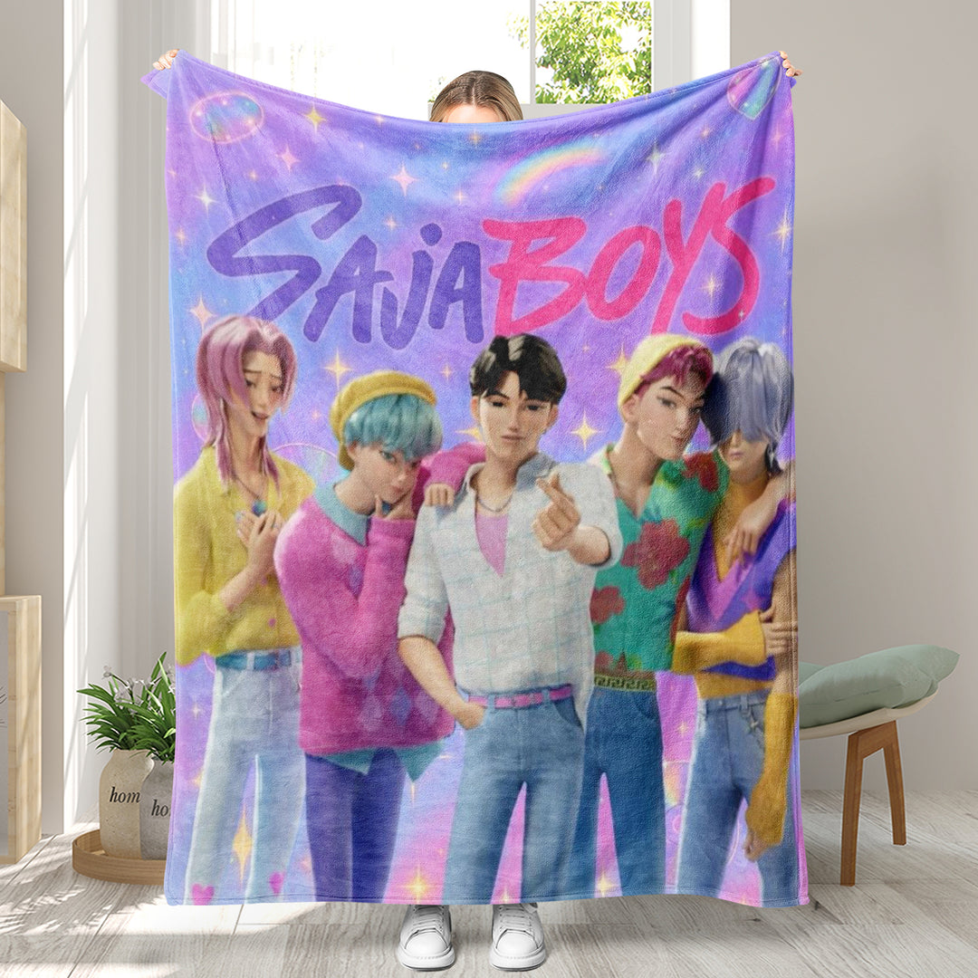 Kpop demon Hunters Throw Blanket soft flannel Blanket
