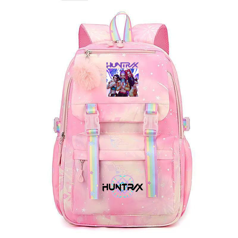 KDH K-pop inspired large-capacity student backpacks-pink