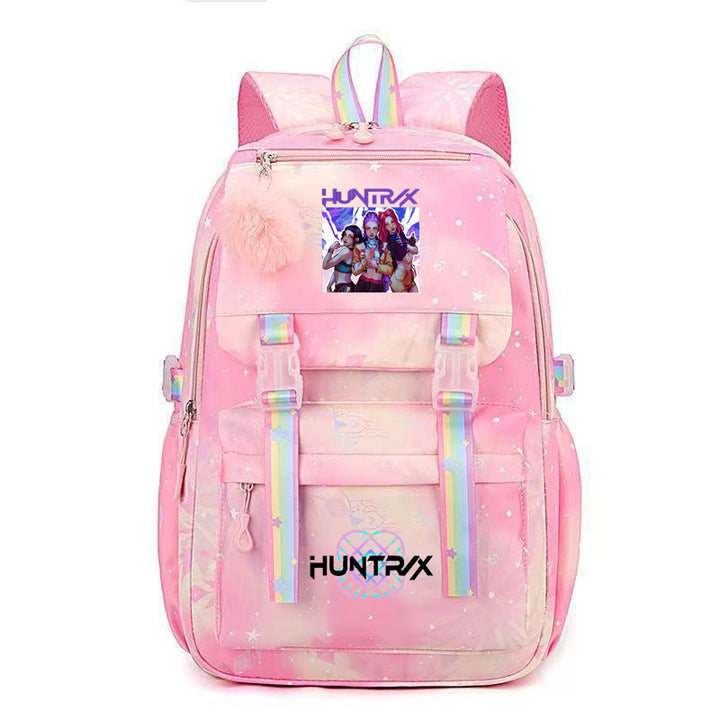 KDH K-pop inspired large-capacity student backpacks-pink