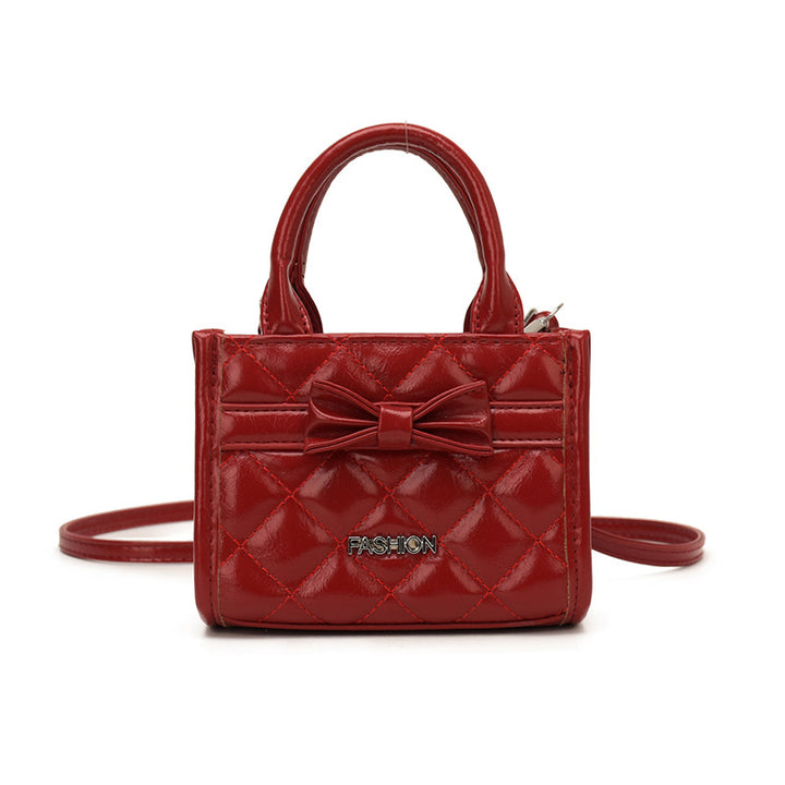 Quilted Bow Mini Handbag Crossbody Bag