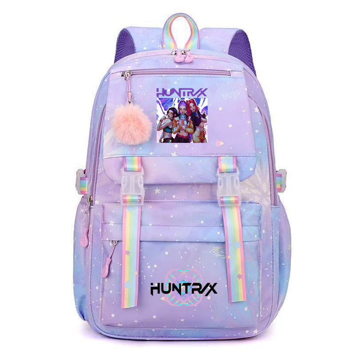 KDH K-pop inspired large-capacity student backpacks-purple