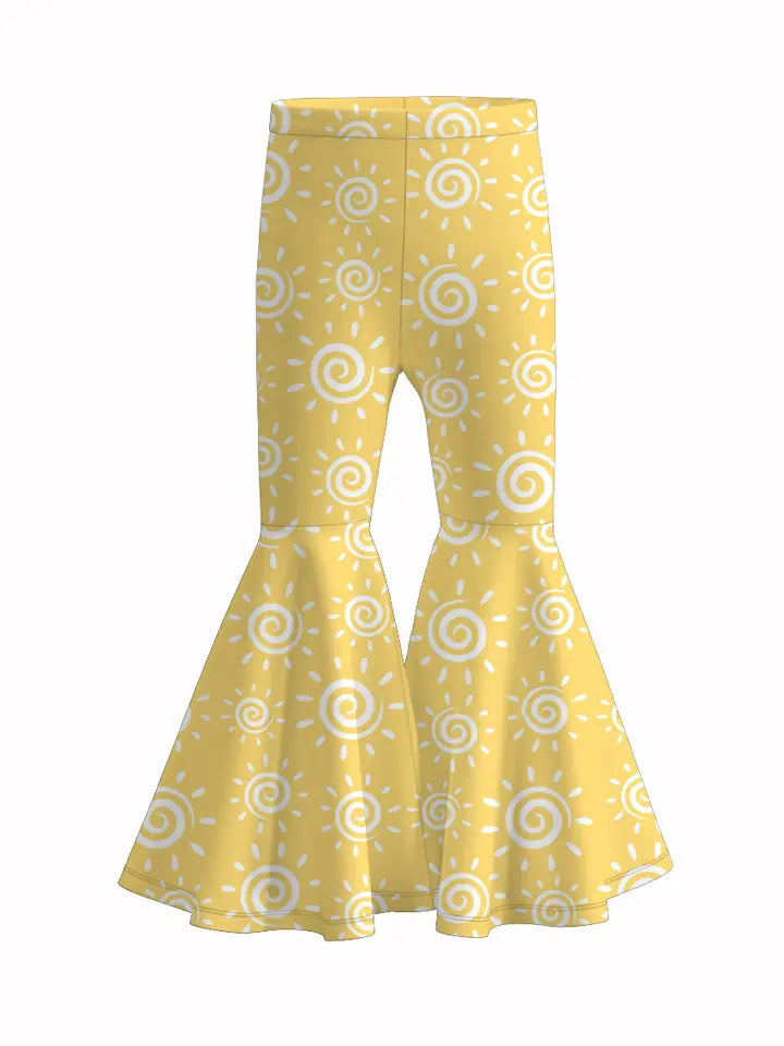 Girls' floral Bell Bottom Pant flare pant daily wear bottom