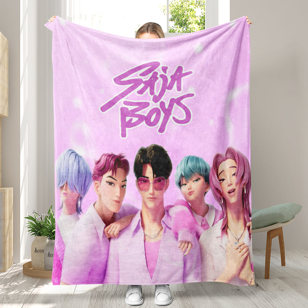 Kpop demon Hunters Throw Blanket soft flannel Blanket