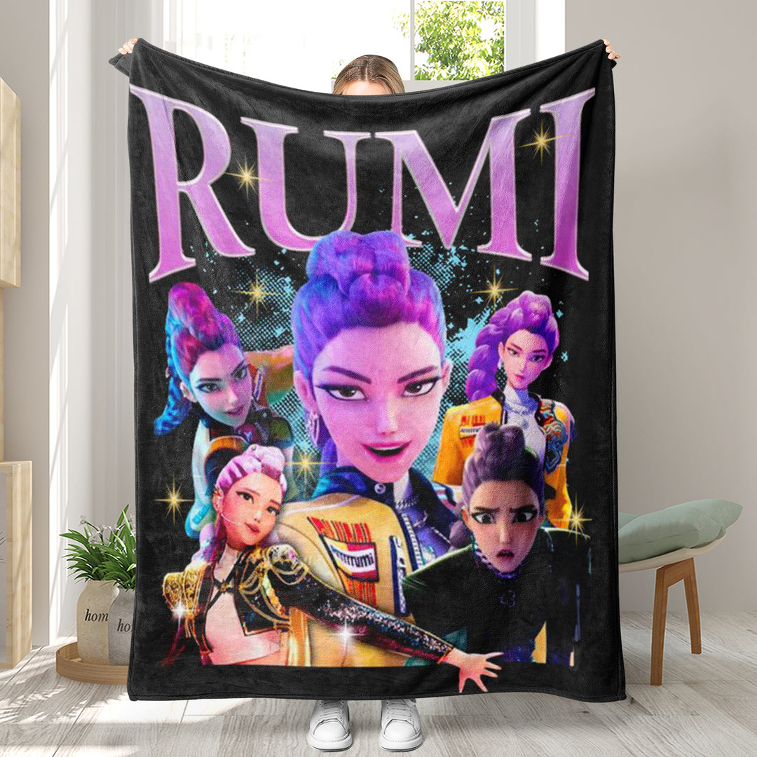 Kpop demon Hunters Throw Blanket soft flannel Blanket