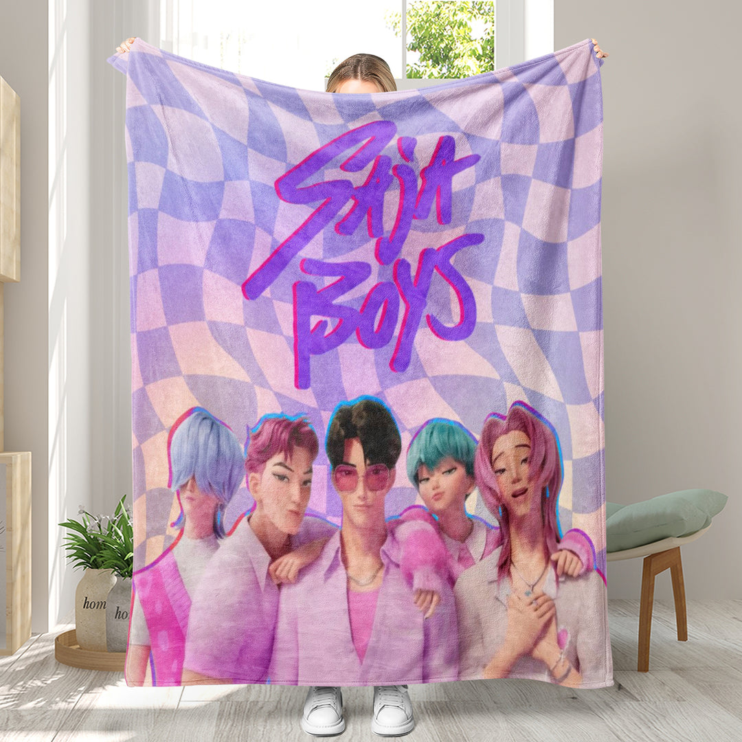Kpop demon Hunters Throw Blanket soft flannel Blanket