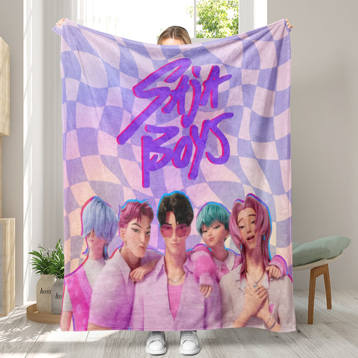 Kpop demon Hunters Throw Blanket soft flannel Blanket