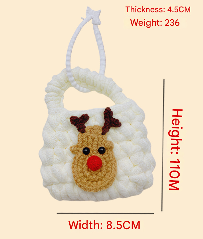 Hand-crochet Christmas mini bags Christmas gifts