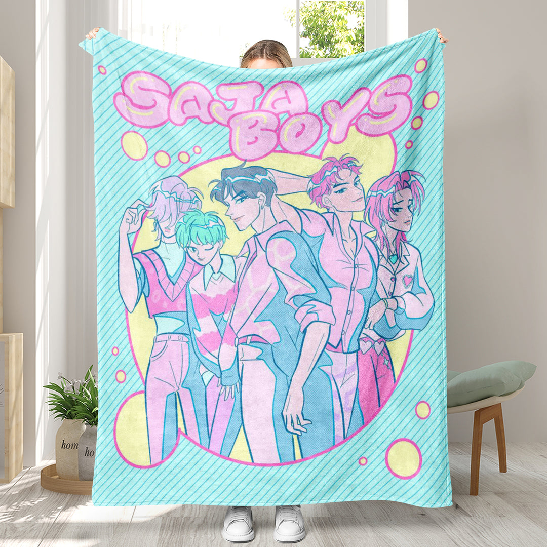 Kpop demon Hunters Throw Blanket soft flannel Blanket