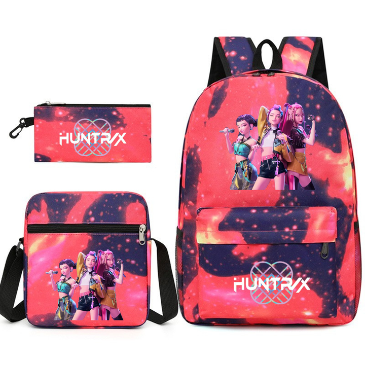 K-pop Witcher Girls Backpack Three-Piece Set