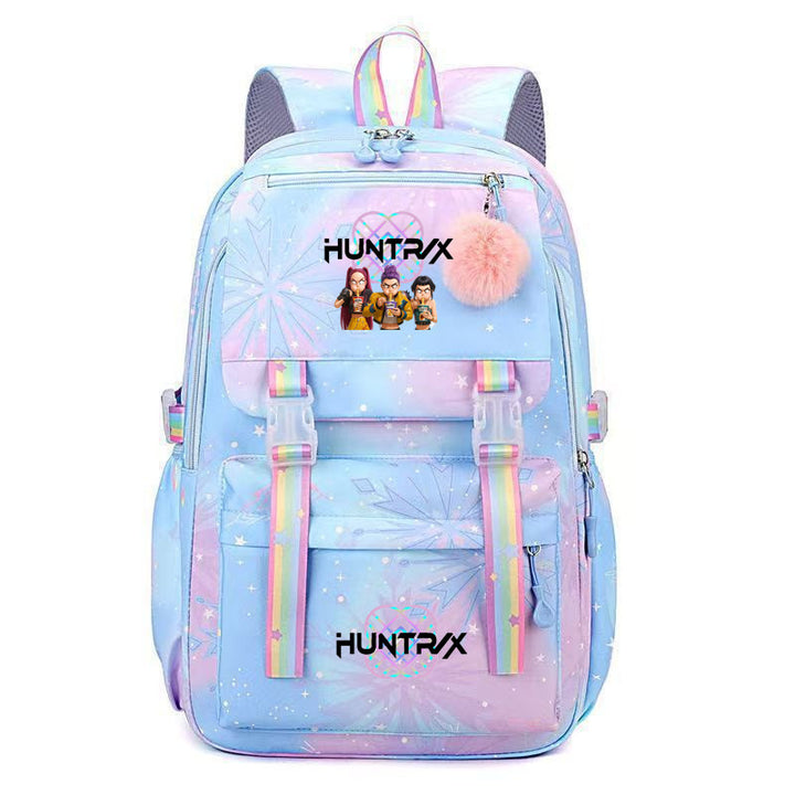 KDH K-pop inspired large-capacity student backpacks-blue