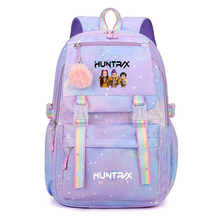 KDH K-pop inspired large-capacity student backpacks-purple