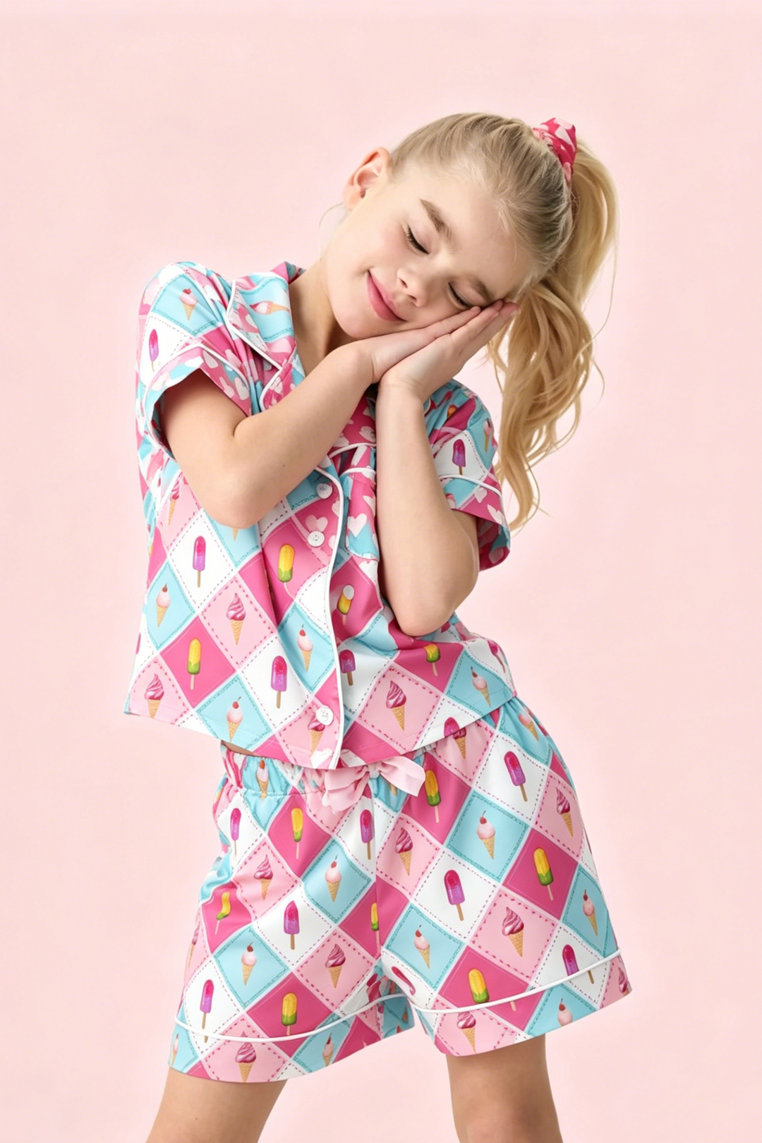 Girls Cool Summer Soft Skin-Friendly Pajama Set