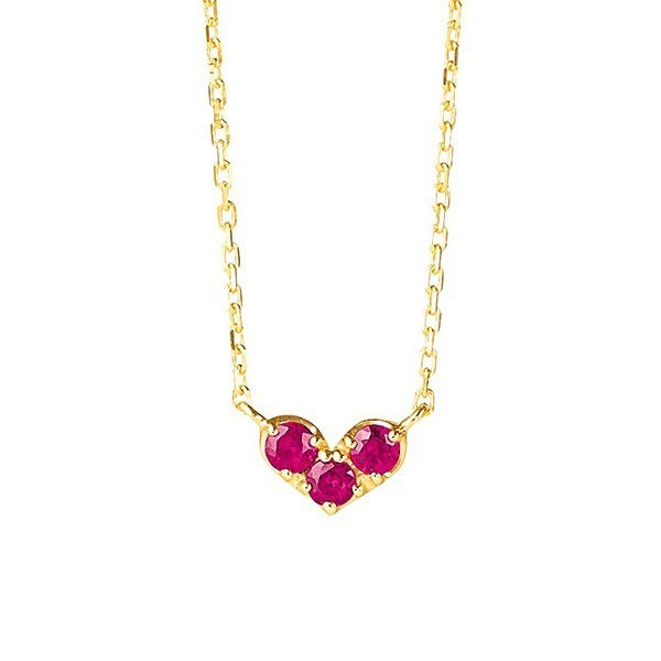 Valentine's Heart diamond gemstone necklace Birthstone Necklace