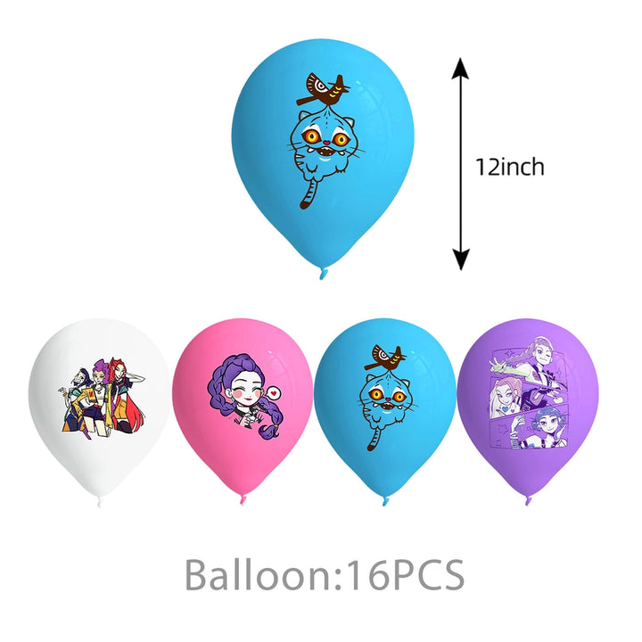 K-Pop Demon Hunters Birthday Decor party Supplies