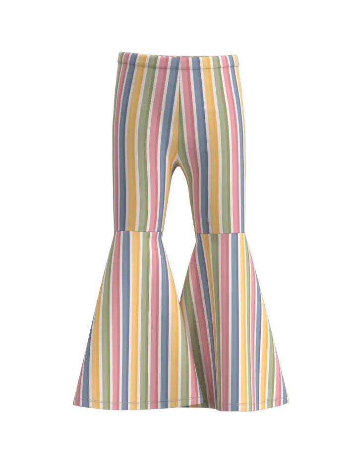 Girls' rainbow stripe  Bell Bottom Pant flare bottom pant