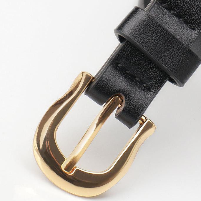 Women's candy color pin buckle belt
