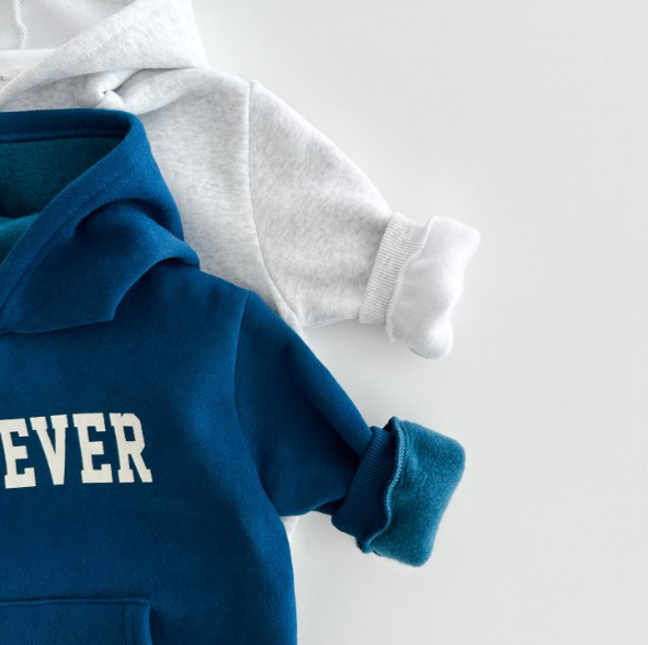 Kids Fleece-Lined Pullover Hoodie &amp; Sweatpants 2PCS Set
