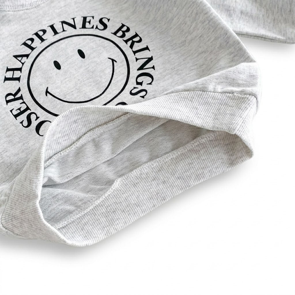 Baby Boys Letter Smile Print Long-Sleeved Sweater Pants Suit