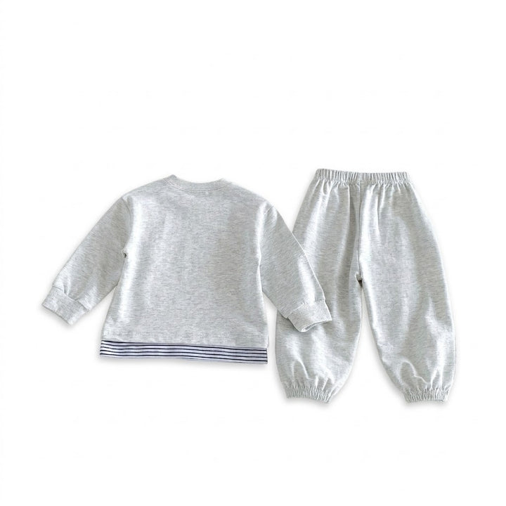 Kids New York 89 Letter Print Long Sleeve Sweatshirt and Pants Set