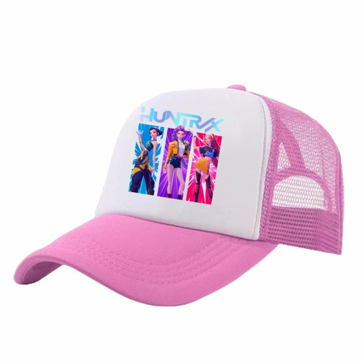 KDH K-pop inspired printed Mesh baseball cap for kids