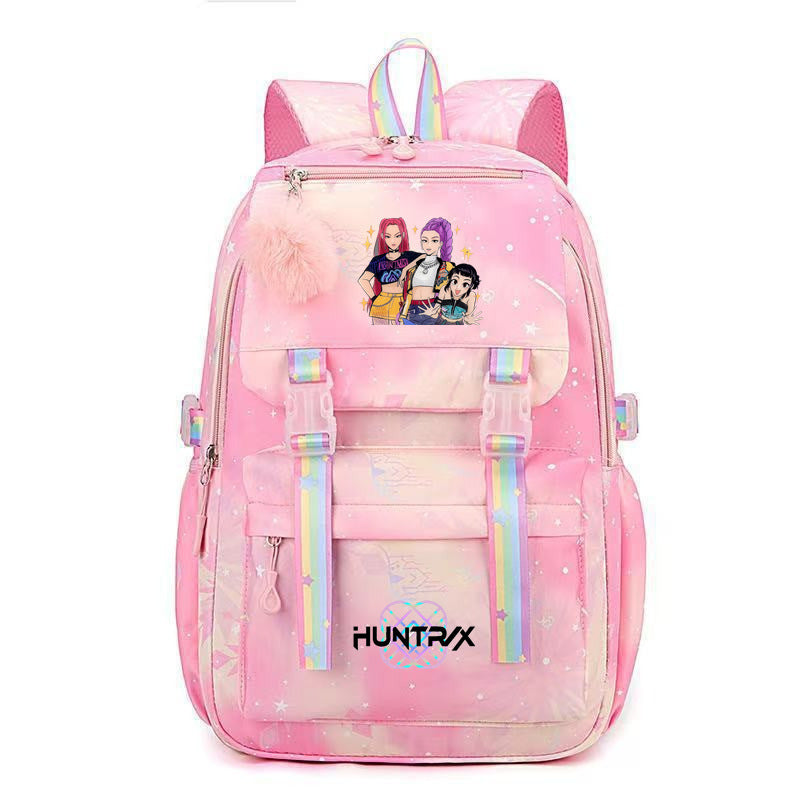 KDH K-pop inspired large-capacity student backpacks-pink