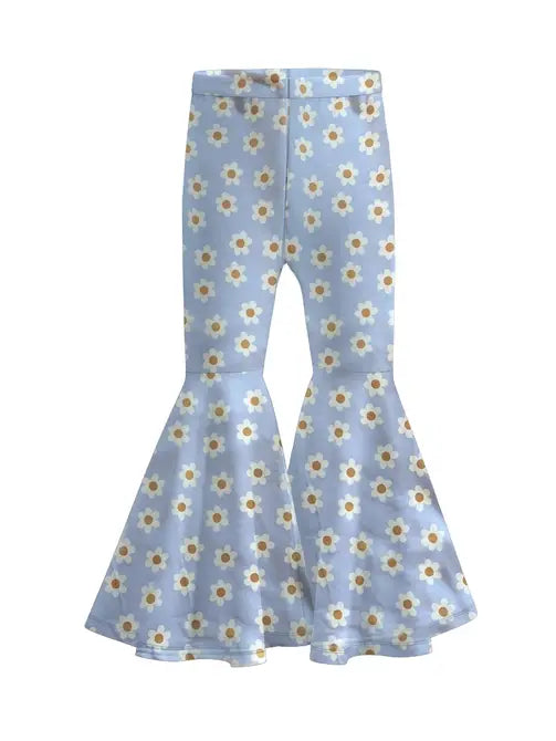 Girls' floral Bell Bottom Pant flare pant daily wear bottom