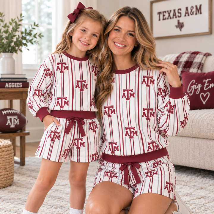 Mommy&Me Game Day Matching Set Family Football Matching Outfit