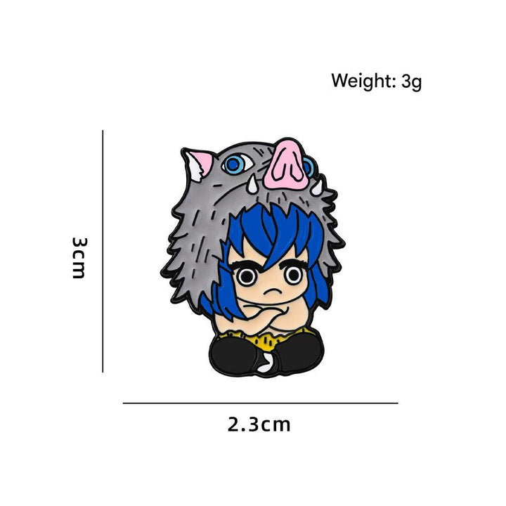 Demon Slayer: Kimetsu no Yaiba characters brooch badge