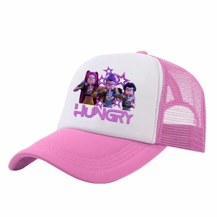KDH K-pop inspired printed Mesh baseball cap for kids