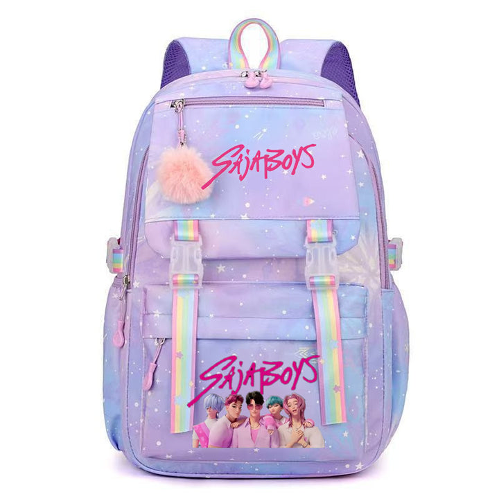 KDH K-pop inspired large-capacity student backpacks-purple