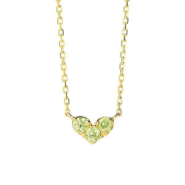 Valentine's Heart diamond gemstone necklace Birthstone Necklace